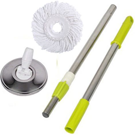Manche de rechange pour balai à franges rotatif, manche télescopique rotatif à 360° de 124 cm (49 pouces) pour système de nettoyage de seau à franges rotatif (1/5)