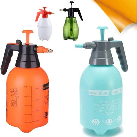 (1,5 L Gris) Pot de pulvérisation à pression pour le lavage de voiture, pulvérisateur à pompe autonettoyant, bouteille de pulvérisation sous pression, outils de jardinage (1/4)