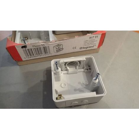 Legrand 91751 PLEXO 55 - Caja con tapa gris, 1 puesto - à l'unité (1/3)