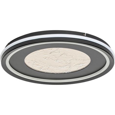 [NEUWERTIG] B-Ware Lucande Deckenleuchte Deckenlampe LED Tillian schwarz gold dimmbar 50cm warmweiß (1/2)