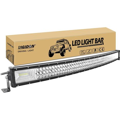 1 Barre Led 540W 105cm Courbée Triple Rangée 6000K Étanche IP67 Pour 4x4 Camion SUV (1/5)