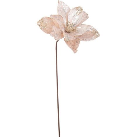 Rametto decorativo "Crizia" color Champagne per interni ed esterni h 50 cm