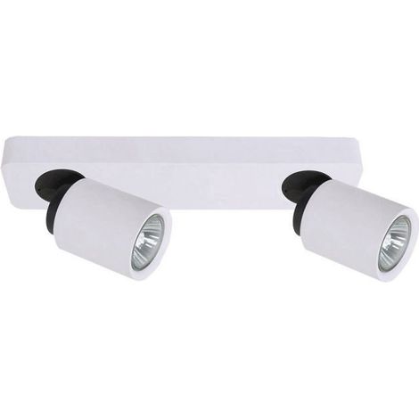 Italux Lucien - Focos Modernos Blanco 2 Luz con Pantalla Blanca, GU10