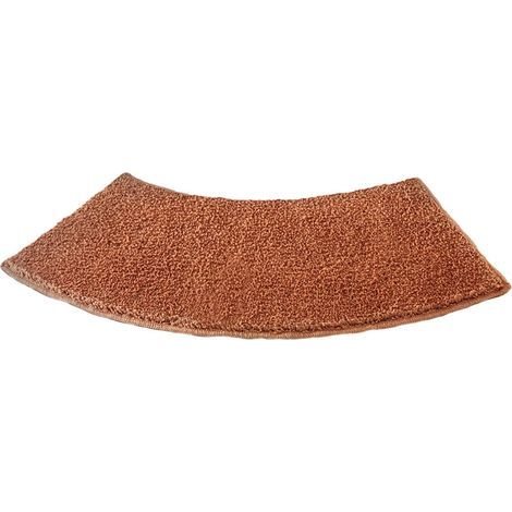 Tapis de bain incurvé, tapis de douche, tapis de toilette épais, tapis de bain écologique, tapis de salle de bain antidérapant, marron (1/5)