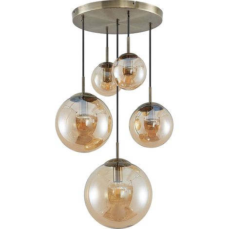 Lindby 'Teeja' in Beige da Vetro