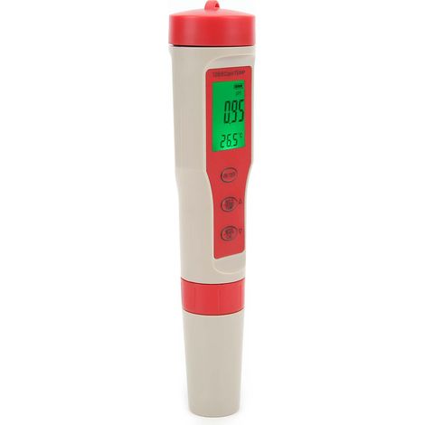 4-in-1 Wasserqualitäts-Teststift: Tragbares pH-/EC-/TDS-/Temperaturmessgerät mit LCD-Bildschirm (1/5)