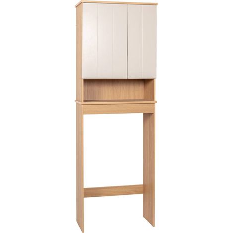 Wc-oberschrank mdf 2 türen + regal mdf - rivoli - Tendance