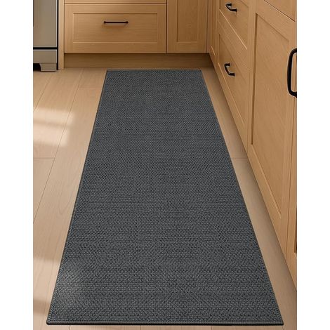 Washable Non-Slip Kitchen Mat, 43 x 150 cm, Grey (1/5)