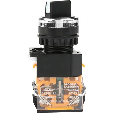 Sélecteur rotatif rond 22 mm, 2 positions NC + NO, autobloquant (1/5)