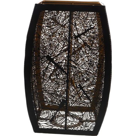 Metal Lampshade for Floor Lamps, Hollow Lampshade Replacement, Decorative Lampshade for Table Lamp, Side Length 10.5 cm, Height 20.5 cm (1/4)
