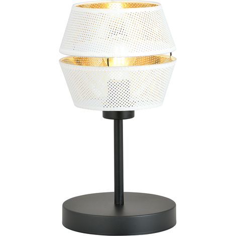 Lumetto Contemporaneo 1 Luce Enea In Metallo Bianco E Oro (1/5)