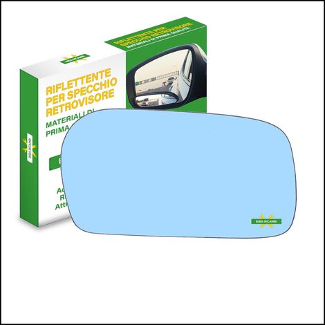 Vetro specchio retrovisore azzuratto lato dx-passeggero per audi 100 (4a,c4) dal