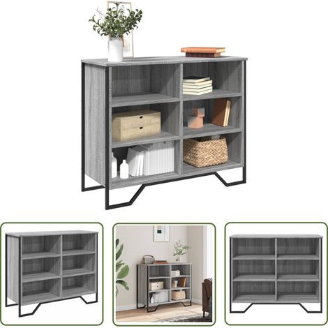 vidaXL Sideboard Grau Sonoma 91x35,5x74,5 cm Holzwerkstoff (1/5)