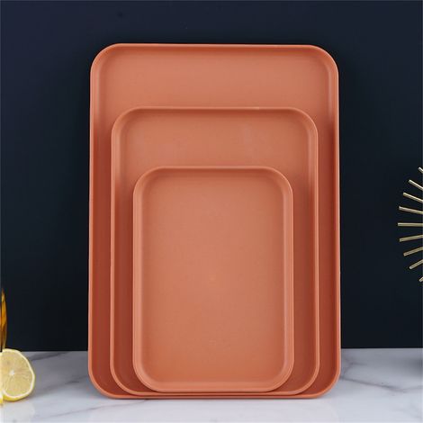 Plateau De Service - Plastique Alimentaire - Résistant Aux Chocs Et À La Déformation - Pour Maison Restaurant Cantine - 38 X 27 Cm - 1 Pièce (1/5)