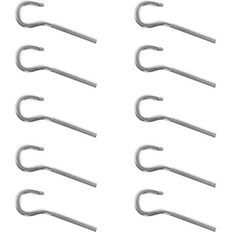 10 crochets à vis, inox 304, pour suspension et rangement (1/5)