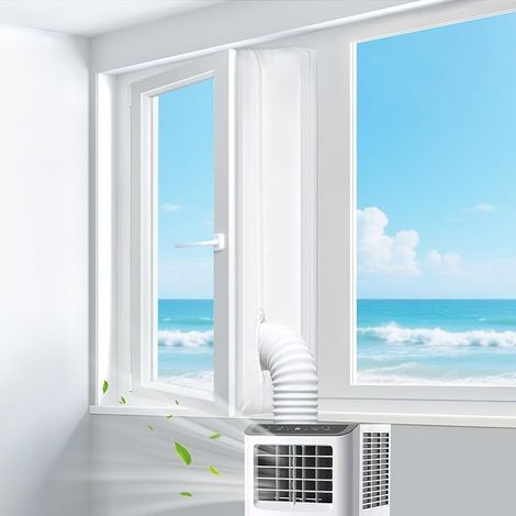 Joint de fenêtre de climatisation 400 cm pour climatiseurs mobiles et déshumidificateurs à évacuation - Arrêt efficace de la chaleur et hydrofuge - Joint de fenêtre adapté pour fenêtres de toit (1/5)