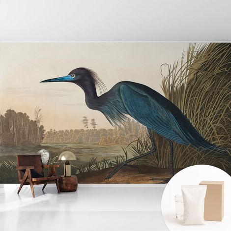 Fototapete - Tapete Vliestapete mit Kleber - Wandtapete Moderne Wandbild Schlafzimmer Wohnzimmer Vögel am Wasser 416x254 cm (1/5)