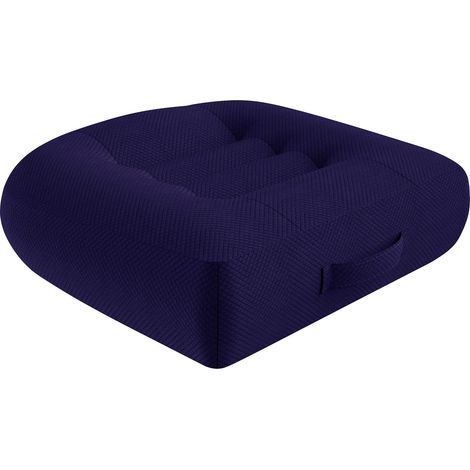 Rehausseur de siège de voiture pour adulte - Coussin orthopédique - 40 x 40 cm - Ergonomique - Pour table à manger, chaises de fauteuil roulant/chaises de jardin/canapé - Bleu (1/5)