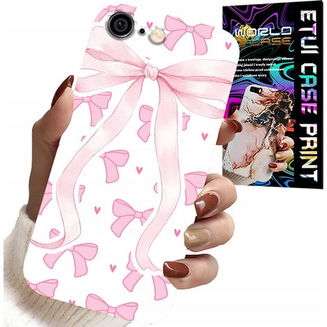 Custodia per iPhone 6 / 6S - custodia con nastri rosa e motivi alla moda (1/5)