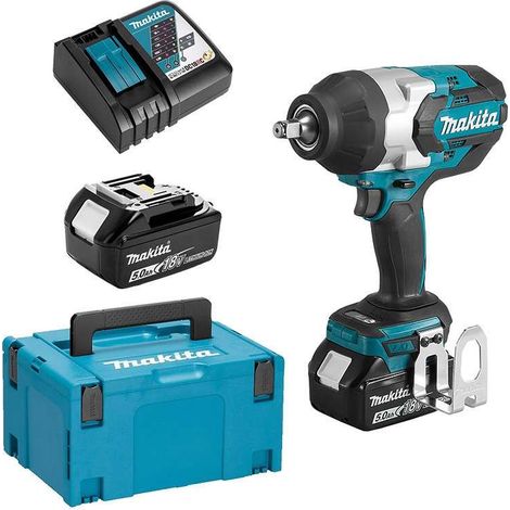 Makita – Clé à chocs sans fil 18V 1000 Nm – DTW1002RTJ – 2 batteries 5Ah – Moteur Brushless pour applications intensives (1/5)