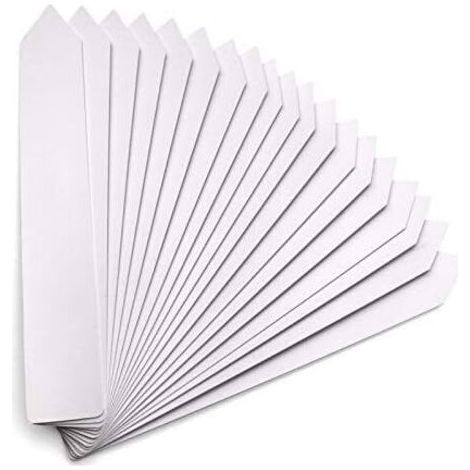 Lot de 100 étiquettes pour Plantes de Jardin, 51cm Plantes Plastique balises et marqueur étanche - Gris Blanc (1/5)
