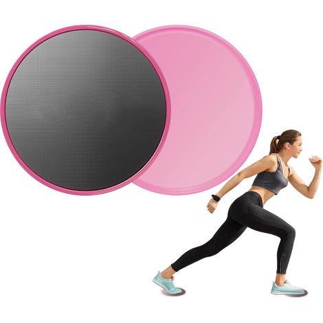 Disques de glisse double face pour exercices abdominaux - Disques de glisse ultra-légers pour moquette et parquet - Indispensables pour un entraînement abdominal complet