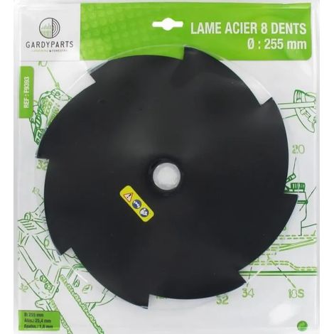 Lama in acciaio a 8 denti per decespugliatore, dimensioni di taglio: 255mm CENTRALE BRICO