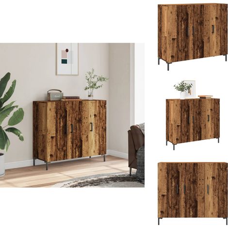 Sideboard Altholz-Optik 90x34x80 cm Holzwerkstoff - Sideboard - Sideboards - Buffetschrank - Schrank (1/5)
