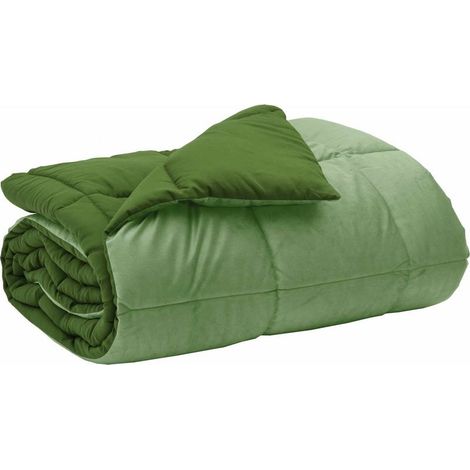 Duvet d'hiver Matelassé Vert 135 x 200 cm Microfibre (1/5)