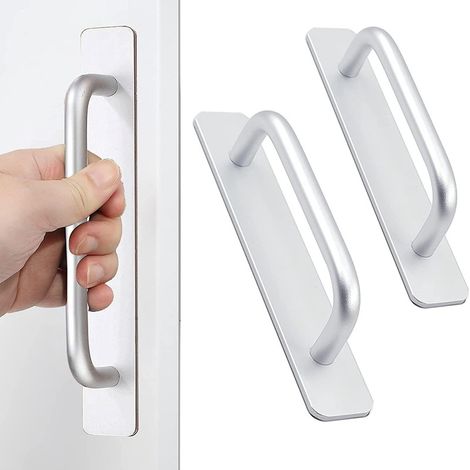 15CM door and window handles, drawer and sliding door aluminum alloy handles, no drilling required, self-adhesive door and window accessories (1/5)