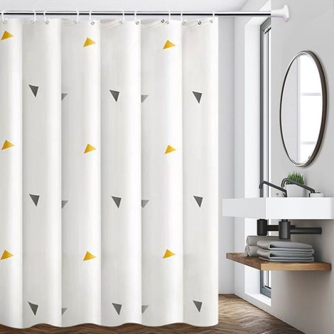 Ensemble Rideau de Douche de Salle de Bain - Design Abstrait Imperméable Anti-Moisissure - Tissu Étanche (1/4)