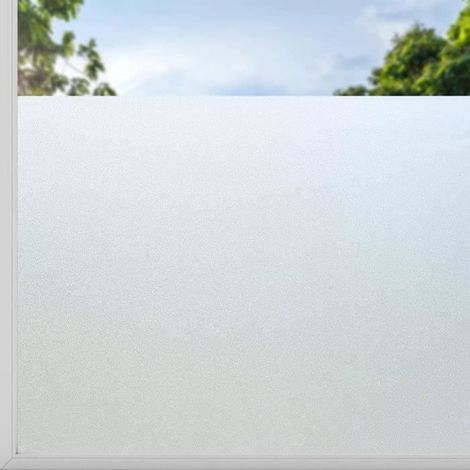 1 pièce Film occultant fenêtre, blanc givré, adhésif électrostatique sans colle, 60 x 200 cm, pour salle de bain et bureau