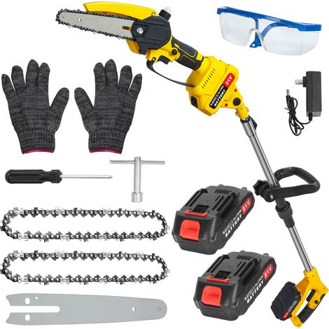 Tronçonneuse Portable Rechargeable - FIANAO - Extension 11,9 Pieds - 550W - Poignée Confortable - 2 Batteries 21V - Facile à Stocker (1/5)