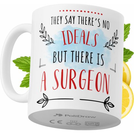 Lustige Tasse für Chirurgen – Kaffee- oder Teetasse mit witzigem Textdesign – Ideal für Geburtstage, Namenstage, Feiertage und besondere Anlässe. Hochwertige Tasse für Zuhause, Büro und Arbeit. Farbe: