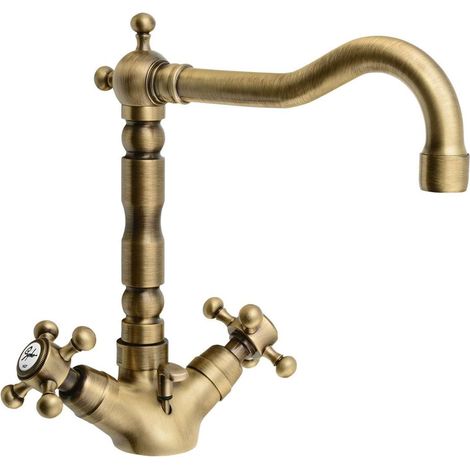Sapho Reitano Rubinetteria Antea - Grifo de lavabo con desagüe, bronce 3376
