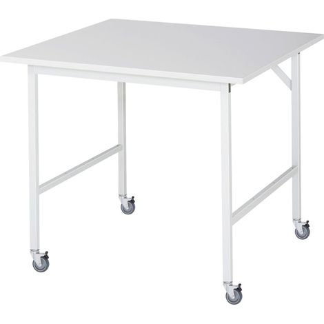 Rau Fahrbarer Arbeitstisch Jerry (4 LR), B1000xT1000xH900mm, M-Platte-22mm (1/3)
