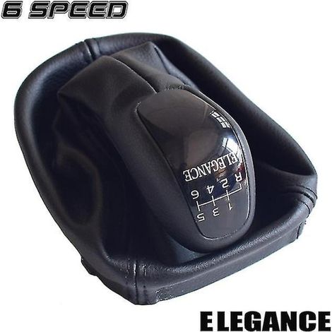 Pommeau de levier de vitesses en cuir pour Mercedes-Benz Classe C W203 S203, boîte 5/6 vitesses, style élégant. (1/5)