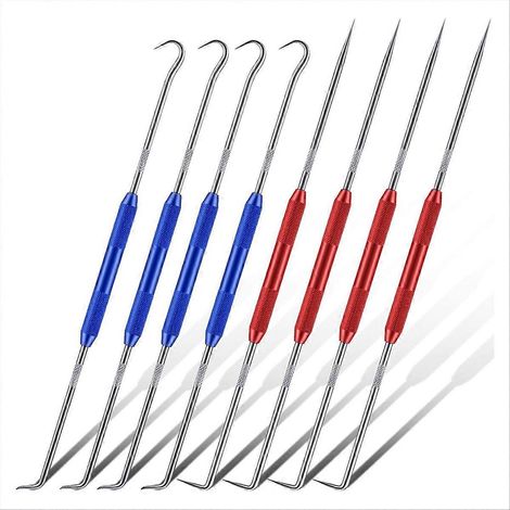Lot de 8 traceurs à double pointe, outil de traçage en métal avec crochet (1/5)
