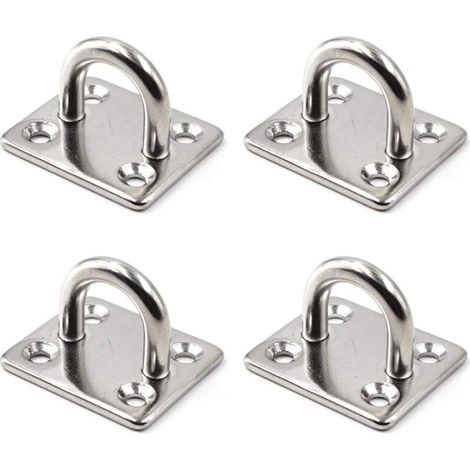 Ganci da parete e soffitto resistenti, realizzati in acciaio inox 304, filettatura M8 / 5/16″ (8 mm), set da 4