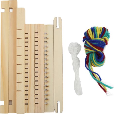 Métier à tisser manuel pour débutants - Création de tapisseries et écharpes pour enfants - Utilisation simple et sécurisée (1/5)