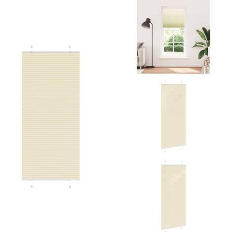 Plissee Creme 85x200 cm Stoffbreite 84,4 cm Polyester - Plissee - Plissees - Faltrollo - Jalousie (1/5)