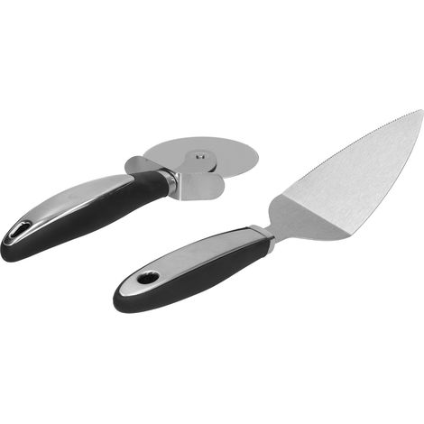 Ensemble de 2 spatules à pizza en acier inoxydable avec manche antidérapant (1/5)