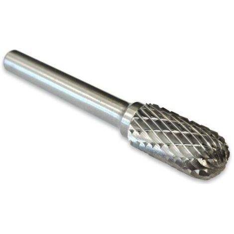 Fraise rotative cylindrique 10 mm x 20 mm – Carbure de tungstène double coupe – Pour fraisage acier, inox et aluminium
