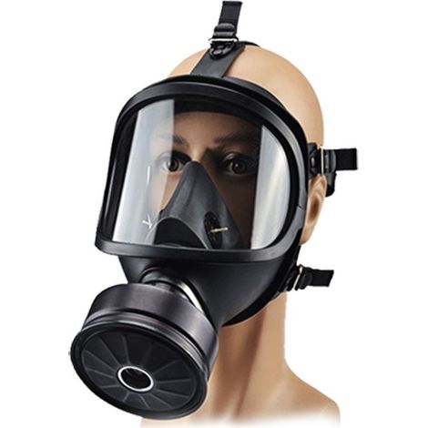 Vollgesichts-Atemschutzmaske mit Antibeschlagfilter (militärisch), Staubmaske gegen Pestizide, für Malerarbeiten, Staub- und Gaseinwirkung (1/5)