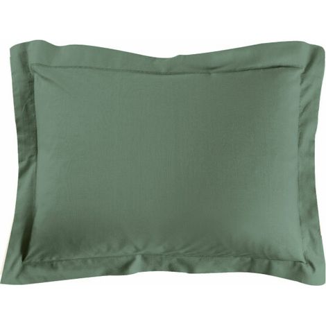Taie d'oreiller 50 x 70 cm uni 57 fils lina +point bourdon Cèdre