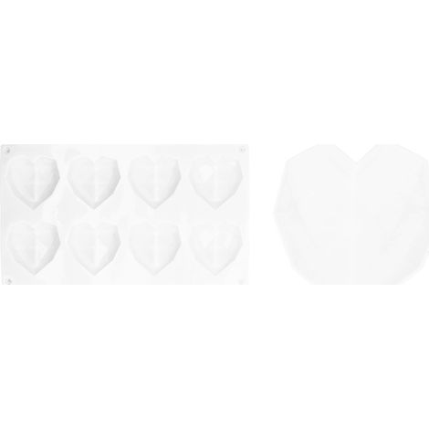 2-teilige, lebensmittelechte Silikon-Herzform für Schokolade, Fondant und DIY-Backwaren (1/5)