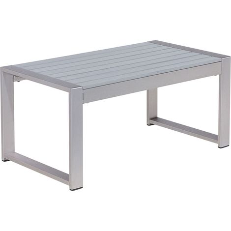 Table de terrasse ou de jardin en aluminium gris clair Matériaux durables et design ultra moderne Trendy Beliani