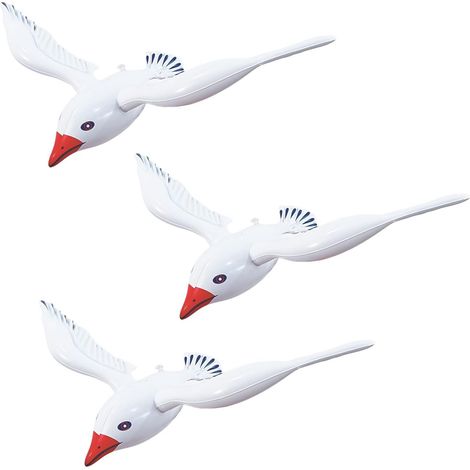 3 Pièces Mouette Gonflable, 62CM Gonflable Mouette Piscine Flotteur PVC Jouet pour Enfant Adulte Piscine Accessoires Plage D'été Décorations Carnaval Halloween Soirées à Thème (1/5)