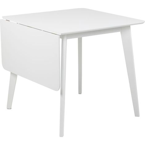 Roxby Table de salle à manger avec, 1 tablette de rangement, supplémentaire, blanc. (1/3)