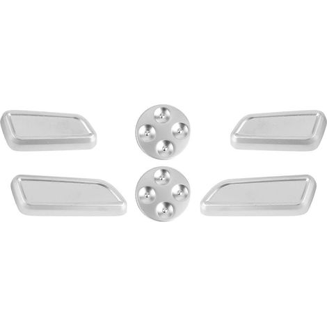 Lot de 6 caches de boutons de réglage de siège automatique en alliage d'aluminium, compatibles avec Tesla Model 3/Y/X/S (1/4)